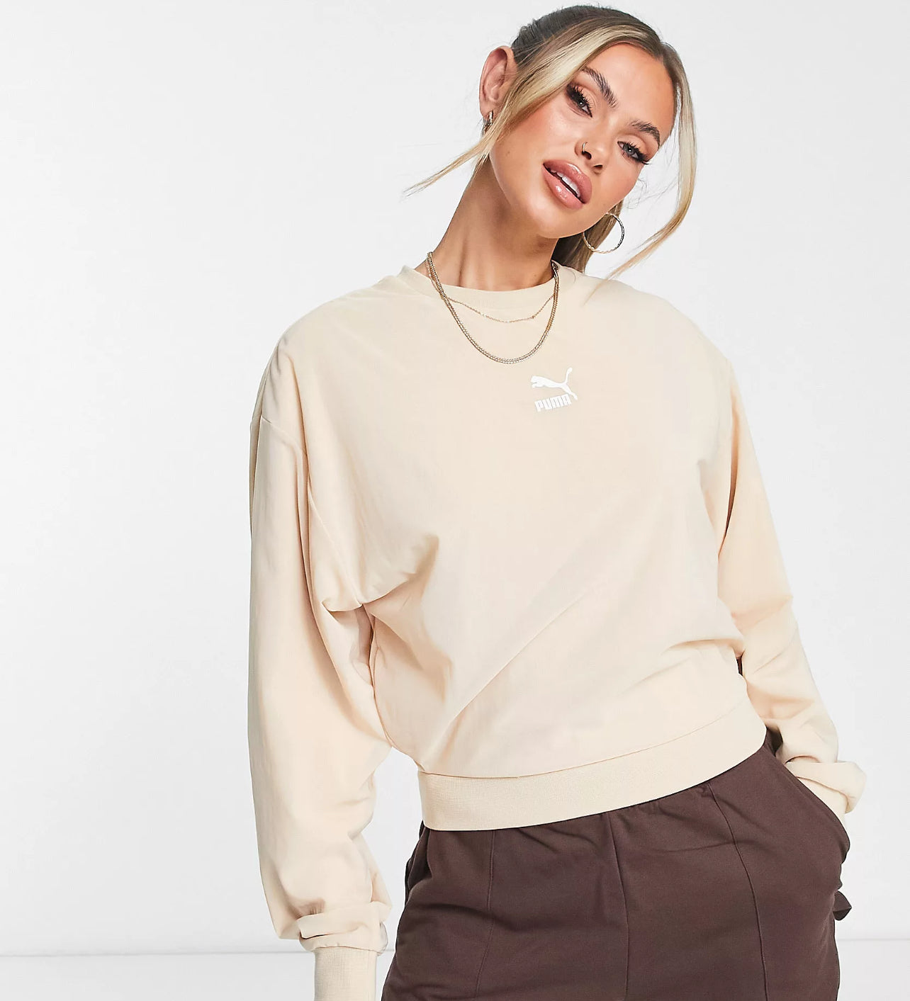PUMA ORGANZA MESH SWEATSHIRT