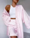PUMA Summer Luxe Satin Kimono- Rosewater