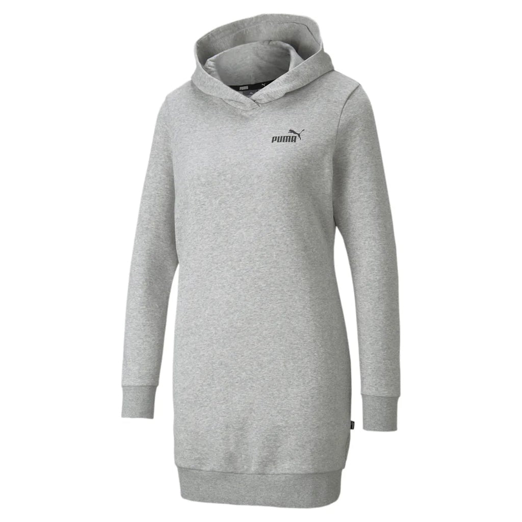 Puma Women's ESS Hooded Dress-Light Gray heather