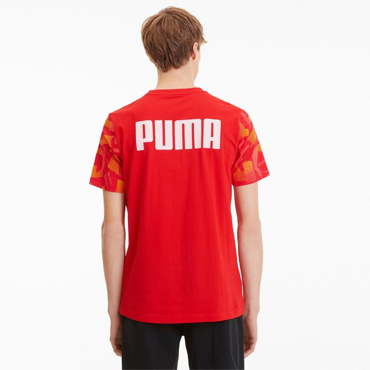 Puma Men's Summer Print AOP Tee High Risk Red-AOP