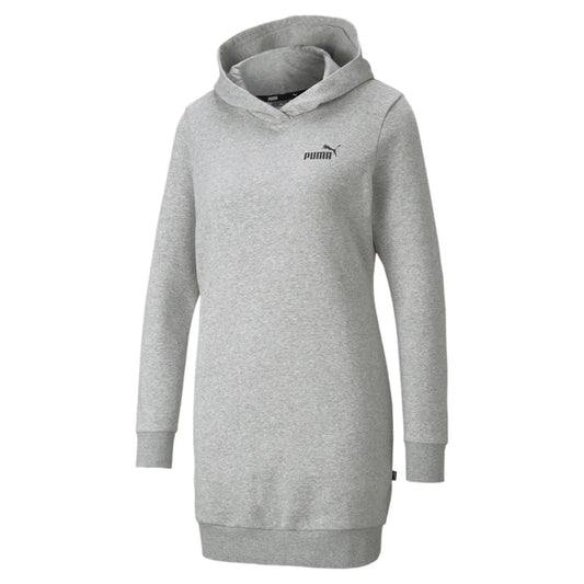 Puma Women's ESS Hooded Dress-Light Gray heather