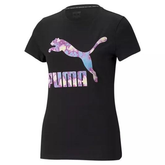 Puma Women's Graphic Tee Streetwear black-tiedye
