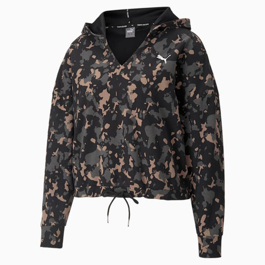 Puma Modern Crop Hoodie-Pink Camo
