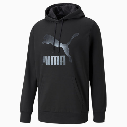 Puma Men's Essentials Big Logo Hoodie- Black Matte